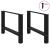 Picioare măsuță de cafea Negru 2 buc 70x(42-43) cm Oțel GartenMobel Dekor