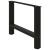 Picioare măsuță de cafea Negru 2 buc 70x(42-43) cm Oțel GartenMobel Dekor