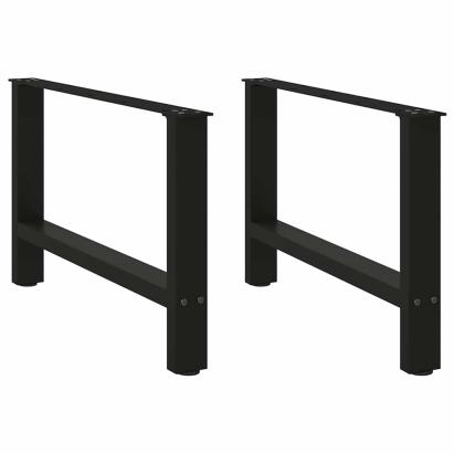 Picioare măsuță de cafea Negru 2 buc 70x(42-43) cm Oțel GartenMobel Dekor