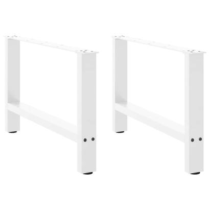 Picioare măsuță de cafea alb 2 buc 70x(42-43) cm oțel GartenMobel Dekor