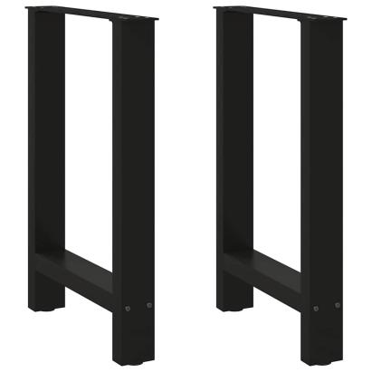 Picioare măsuță de cafea Negru 2 buc 50x(72-73) cm Oțel GartenMobel Dekor