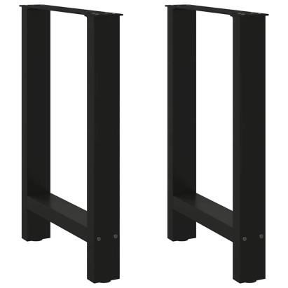 Picioare măsuță de cafea Negru 2 buc 60x(72-73) cm Oțel GartenMobel Dekor