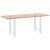 Picioare măsuță de cafea alb 2 buc 60x(72-73) cm Oțel GartenMobel Dekor