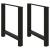 Picioare măsuță de cafea Negru 2 buc 80x(72-73) cm Oțel GartenMobel Dekor