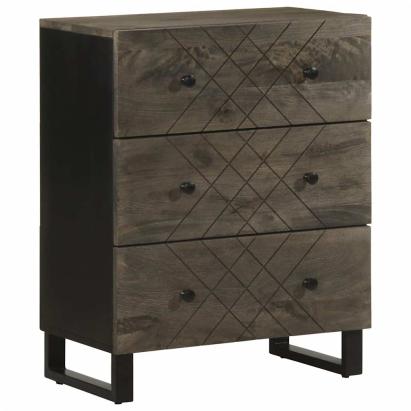 Bufetă neagră 60x33x75 cm lemn masiv de mango GartenMobel Dekor