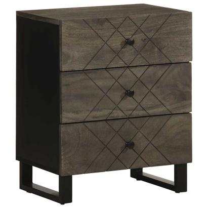 Noptiera neagra 50x33x62 cm lemn masiv de mango GartenMobel Dekor