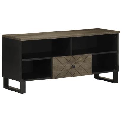 Comodă TV, negru, 100x33x46 cm, lemn masiv de mango GartenMobel Dekor