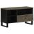 Dulap TV, negru, 80x33x46 cm, lemn masiv de mango GartenMobel Dekor