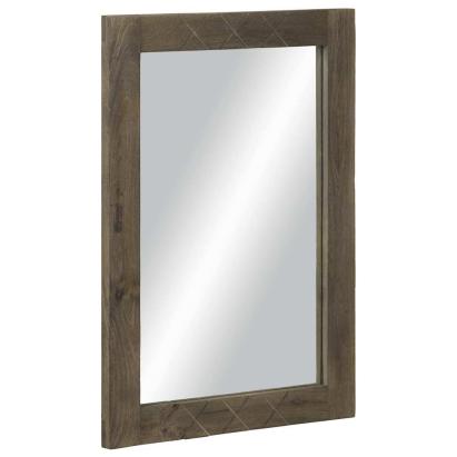 Oglindă de baie gri 50x3x70 cm lemn masiv de mango GartenMobel Dekor