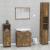 Set de mobilier de baie, stejar fumuriu, lemn prelucrat GartenMobel Dekor