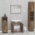 Set de mobilier de baie, stejar fumuriu, lemn prelucrat GartenMobel Dekor