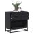 Noptiera neagra 60x31x60 cm lemn prelucrat si metal GartenMobel Dekor