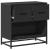 Noptiera neagra 60x31x60 cm lemn prelucrat si metal GartenMobel Dekor