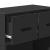 Noptiera neagra 60x31x60 cm lemn prelucrat si metal GartenMobel Dekor