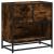 Noptiera stejar afumat 60x31x60 cm lemn prelucrat si metal GartenMobel Dekor