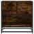Noptiera stejar afumat 60x31x60 cm lemn prelucrat si metal GartenMobel Dekor