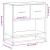 Noptiera stejar maro 60x31x60 cm lemn prelucrat si metal GartenMobel Dekor