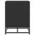 Bancă de pantofi neagră 60x40x53,5 cm lemn și metal prelucrat GartenMobel Dekor