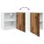 Dulap suspendat, lemn vechi, 50x31x60 cm, lemn prelucrat GartenMobel Dekor