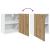 Dulapuri suspendate 2 buc., stejar artizanal, 50x31x60 cm, lemn GartenMobel Dekor