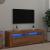 Dulap TV cu LED stejar artizanal 120x35x40 cm lemn prelucrat GartenMobel Dekor