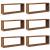 Rafturi perete cub 6 buc. lemn vechi 60x15x23cm, lemn prelucrat GartenMobel Dekor