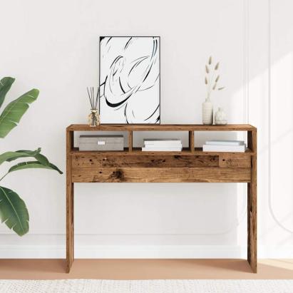 Masă consolă, lemn vechi, 105x30x80 cm, PAL GartenMobel Dekor