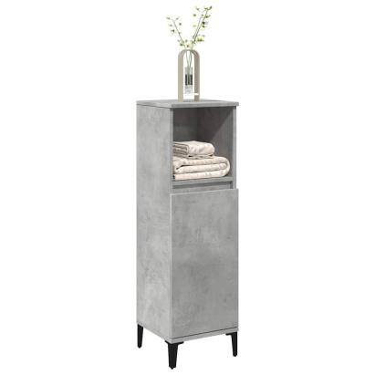 Dulap de baie, gri beton, 30x30x100 cm, lemn prelucrat GartenMobel Dekor