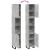 Dulap de baie, gri beton, 30x30x190 cm, lemn prelucrat GartenMobel Dekor