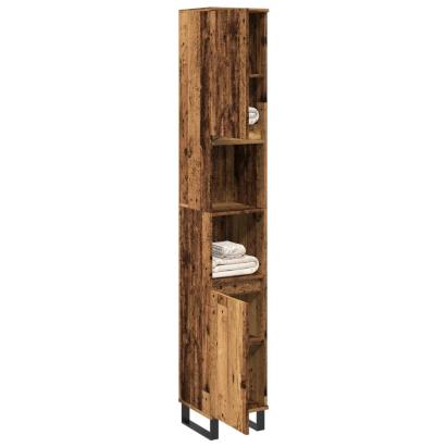 Dulap de baie, lemn vechi, 30x30x190 cm, lemn prelucrat GartenMobel Dekor