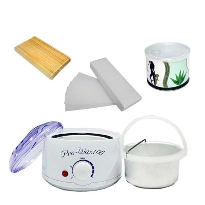 Kit epilare cu incalzitor electric, 500 g ceara epilatoare, 10 spatule, 50 benzi MultiMark GlobalProd