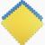 Covoras tip puzzle xxl, spuma eva, 100x100 cm, grosime 2 cm, antiderapant, bicolor culoare produs galben/albastru MultiMark GlobalProd