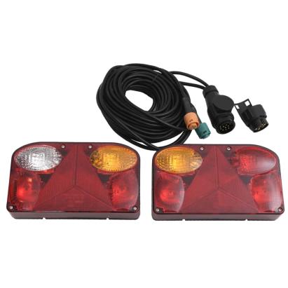 Lumini pentru remorcă 2 buc. bec clasic 12 V roșu 23x6x13 cm GartenMobel Dekor