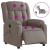 Fotoliu electric de masaj rabatabil, gri taupe, textil GartenMobel Dekor