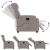 Fotoliu electric de masaj rabatabil, gri taupe, textil GartenMobel Dekor