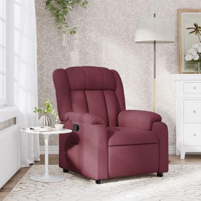 Fotoliu rabatabil, roșu vin, material textil GartenMobel Dekor