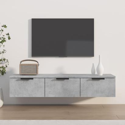 Dulap de perete, gri beton, 102x30x20 cm, lemn compozit GartenMobel Dekor