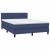 Pat continental cu saltea, albastru, 140x200cm, material textil GartenMobel Dekor