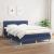 Pat continental cu saltea, albastru, 140x200cm, material textil GartenMobel Dekor