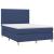 Pat continental cu saltea, albastru, 140x200cm, material textil GartenMobel Dekor