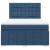 Pat continental cu saltea, albastru, 140x200cm, material textil GartenMobel Dekor