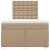 Pat box spring cu saltea, cappuccino, 120x190cm piele ecologică GartenMobel Dekor