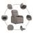 Fotoliu electric rabatabil cu ridicare, gri taupe, textil GartenMobel Dekor