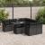 Set mobilier de grădină cu perne, 9 piese, negru, poliratan GartenMobel Dekor