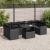 Set mobilier de grădină cu perne, 8 piese, negru, poliratan GartenMobel Dekor