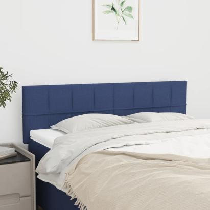 Tăblii de pat, 2 buc., albastru, 72x5x78/88 cm, textil GartenMobel Dekor