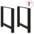 Picioare măsuță de cafea Negru 2 buc 70x(72-73) cm Oțel GartenMobel Dekor