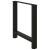 Picioare măsuță de cafea Negru 2 buc 70x(72-73) cm Oțel GartenMobel Dekor