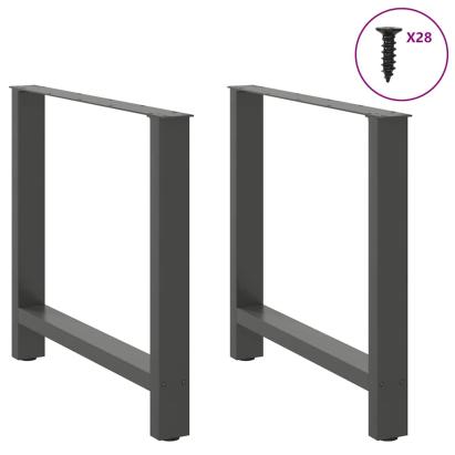 Picioare măsuță de cafea Antracit 2 buc 70x(72-73) cm Oțel GartenMobel Dekor