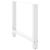 Picioare măsuță de cafea alb 2 buc 90x(72-73) cm oțel GartenMobel Dekor